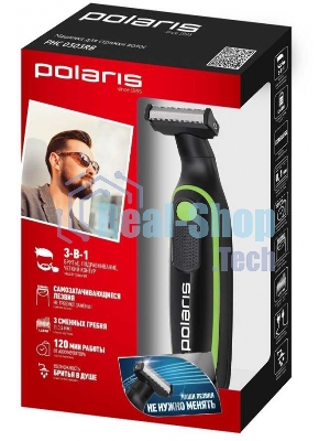 Машинка для стрижки Polaris PHC 0303RB черный/лайм 240Вт