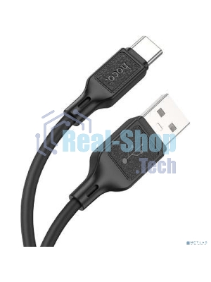 Кабель USB HOCO X90 Type-C/ 1m/ 3A/ Силикон/ Black
