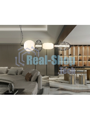 Подвесной светодиодный светильник Ambrella light LH11010 BK/FR черный/белый матовый 32W 3000K 915*220*220