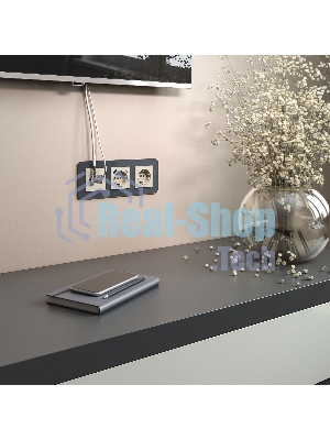 Розетка ТВ+Ethernet RJ-45 6 cat.(слоновая кость)
