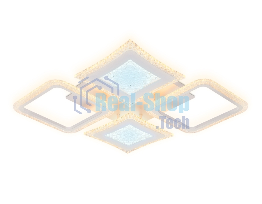 Потолочный светодиодный светильник FA430/4 WH белый 112W 750*670*80 (ПДУ РАДИО 2.4G)