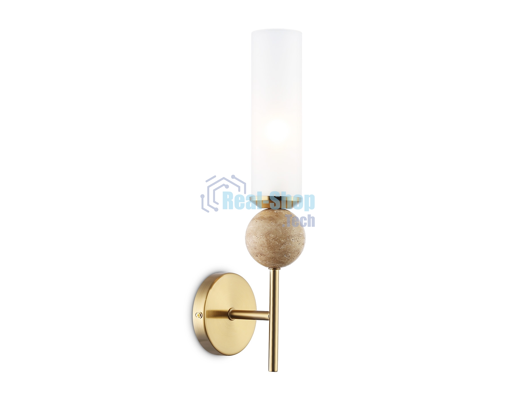 Настенный светильник Ambrella light LH53254 BS/FR латунь/белый матовый E14 max 40W 110*100*400