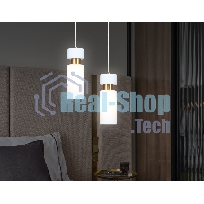 Светильник Ambrella light LH56122 BS/FR латунь/белый матовый E14 max 40W D65*1500