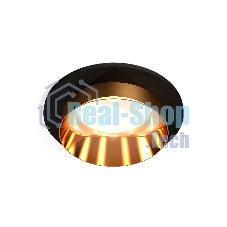 Комплект встраиваемого светильника Ambrella light XC6513024 SBK/PYG черный песок/золото желтое полированное MR16 GU5.3 (C6513, N6134)