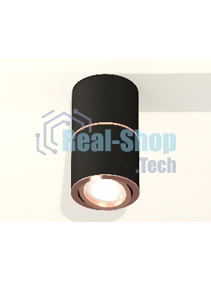 Светильник Ambrella Light XS7402200 SBK/PPG черный песок/золото розовое полированное MR16 GU5.3 (C7402, A2073, C7402, N7005)