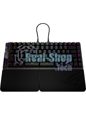 Клавиатура ASUS ROG Falcata Black гибридная, USB Type-A, Bluetooth, радиоканал, чёрный