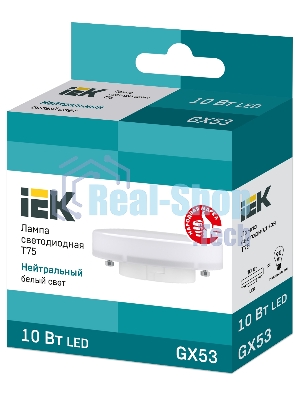 Лампа светодиодная IEK LLE-T80-10-230-40-GX53 ECO T75 таблетка 10Вт 230В 4000К GX53