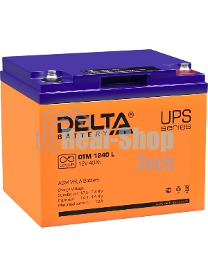 Батарея для ИБП Delta DTM 1240 L (12V, 40Ah) с увеличенным сроком службы (10 лет)