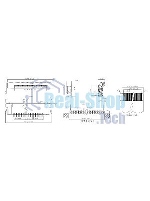 Разъем FPC Half Coverage Top Contact 1.0K-BS-16PWB 16 pin высота 2мм шаг 1мм