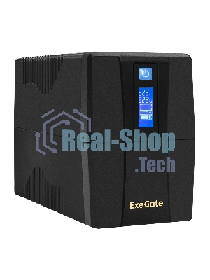 Источник бесперебойного питания ExeGate EX292775RUS Power Smart ULB-800.LCD.AVR.4C13 800VA/480W, LCD, AVR, 4*C13, металлический корпус, черный