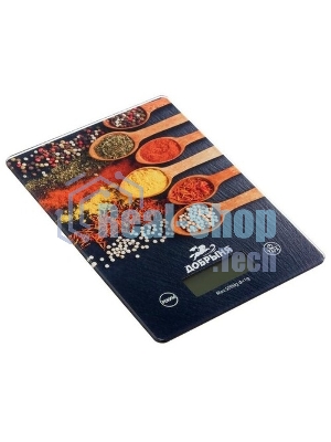 Весы кухонные Добрыня DO-3010D (20*14,5см, 5кг) специи