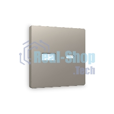 Лицевая панель ALFA (Серо-бежевый матовый) для розетки 2USB A+C QUANT AP3710