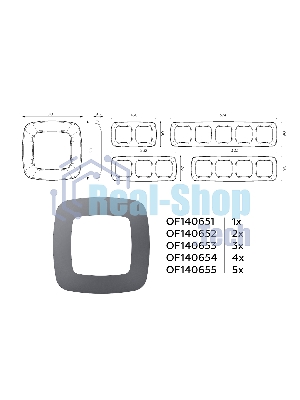 Рамка OMEGA Ecta (Антрацит серый) 4-ая OF140654