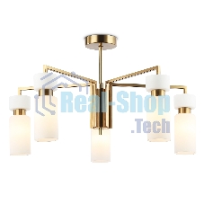 Люстра Ambrella light LH56124/5 BS/FR латунь/белый матовый E14*5 max 40W D605*350