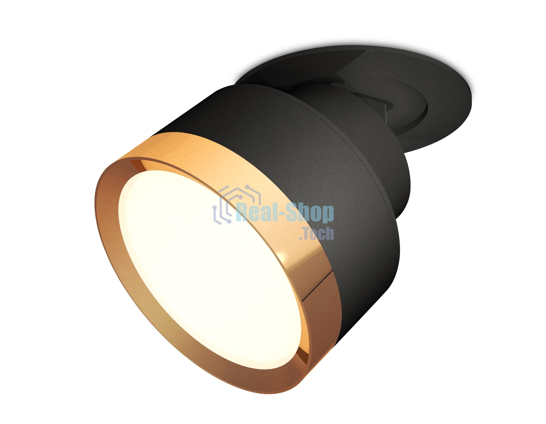 Светильник Ambrella Light XM8102502 SBK/PYG черный песок/золото желтое полированное GX53 (A2242, A2106, C8102, N8124)