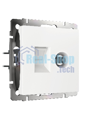 Розетка ТВ+Ethernet RJ-45 6 cat.(белый)