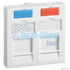 Вставка ITK CS6-22M 45x45 2xJack пластик белый (упак.:1шт)