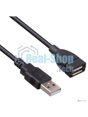 Удлинитель USB 2.0 ExeGate EX-CCF-USB2-AMAF-5.0F (Am/Af, позолоченные контакты, ферритовые кольца, 5м)