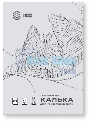 Калька Cactus CS-TR90-A4500 A4/90г/м2/500л. универсальная
