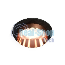 Комплект встраиваемого светильника Ambrella light XC6513025 SBK/PPG черный песок/золото розовое полированное MR16 GU5.3 (C6513, N6135)
