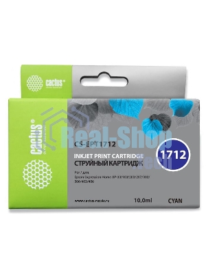 Картридж струйный Cactus CS-EPT1712 17XL голубой (10 мл) для Epson Expression Home XP-33/103/203/207/303/306/403/406