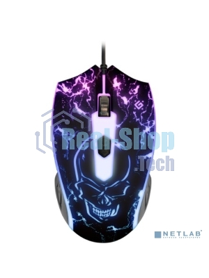Мышь проводная Defender Overmatch GM-069 черный, 2400 dpi, USB, кнопки - 4