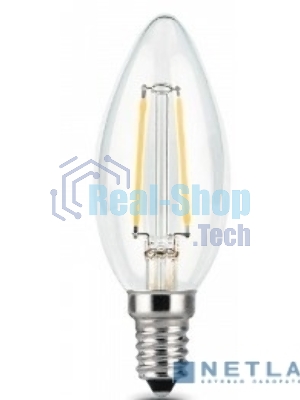 Лампа светодиодная Gauss LED Filament Свеча E14 7W 550lm 2700К 1/10/50