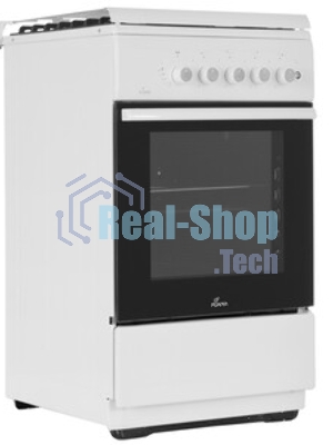 Плита Газовая Flama N FG 24239 W белый (стеклянная крышка) реш.чугун