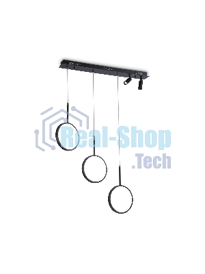 Светильник Ambrella light FL5278/3+2 BK черный 59W 3000K/4200K/6400K+4200K 800*20*1200 (ПДУ ИК)