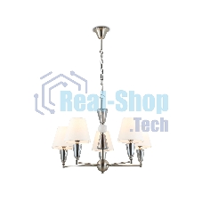 Люстра Ambrella light LH75253/5 SN/FR сатин никель/белый матовый E14*5 max 40W D700*510