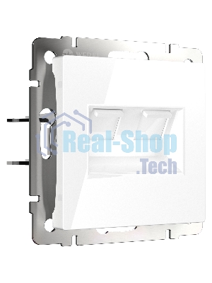 Розетка двойная Werkel Ethernet RJ-45 (белый) W1181101