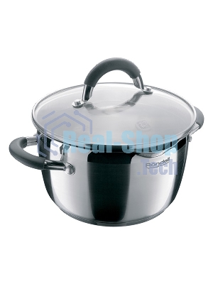 Кастрюля RONDELL RDS-025 Flaммe 5,7л RONDELL Кастрюля RDS-025 с/кр 24 см 5.7 л Flaммe. Диаметр 24см. Объем 5.7 л. Высококачественная пищевая сталь 18/10. Толщина стенок 0.6 мм. Тройное вштампованное, а затем вплавленное дно 5.0 мм. Комбинированная (зеркальная + матированная) обработка внешней поверхности. Отметки литража на внутренней поверхности посуды. Эргономичные крышка из термостойкого стекла со специальным ободком для удобного слива жидкости (2 диаметра отверстий). Ненагревающиеся ручки из нержавеющей стали с вставками из силикона. Надежное клепочное крепление. Плавный переход от дна к стенкам. Подарочная упаковка с ручкой. Буклет с рецептами. Подходит для всех видов плит и посудомоечной машины.
