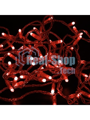 Гирлянда Neon-night Нить 10м, с эффектом мерцания, прозрачный ПВХ, 24В, Красный