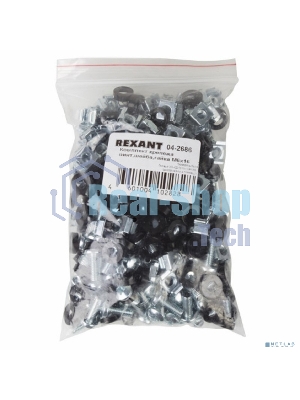 Комплект крепежа Rexant винт+шайба+гайка M6x16
