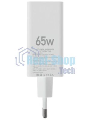 Сетевое зарядное устройство Maxvi A483GN 65W, 1xUSB-A, 2xUSB-C, черный