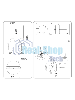 Настенный светильник Ambrella light LH53254 BS/FR латунь/белый матовый E14 max 40W 110*100*400