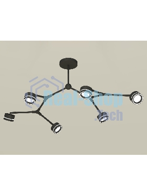 Светильник Ambrella light XB9056201/6 SBK/FR черный песок/белый матовый GX53 (C9056, N8434)