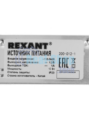 Источник питания Rexant (драйвер) 12В, 18Вт с разъемами под винт, ультратонкий IP20