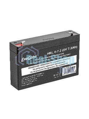 Батарея для ИБП ExeGate HRL 6-7.2 (6V 7.2Ah), клеммы F1