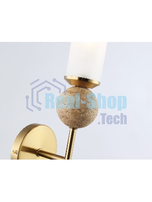 Настенный светильник Ambrella light LH53254 BS/FR латунь/белый матовый E14 max 40W 110*100*400