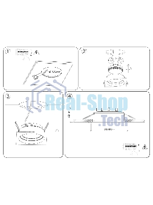 Светильник Ambrella light TN52233 BK черный IP20 GX53 110*110*44