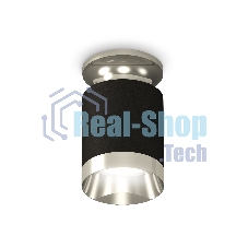 Светильник Ambrella Light XS6302121 SBK/PSL черный песок/серебро полированное MR16 GU5.3 (N6903, C6302, N6132)