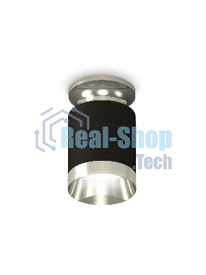 Светильник Ambrella Light XS6302121 SBK/PSL черный песок/серебро полированное MR16 GU5.3 (N6903, C6302, N6132)