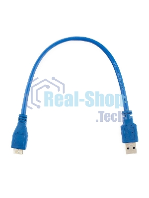Кабель Gembird/Cablexpert USB 3.0 Pro, AM/microBM 9P, 30 см, экран, синий, пакет