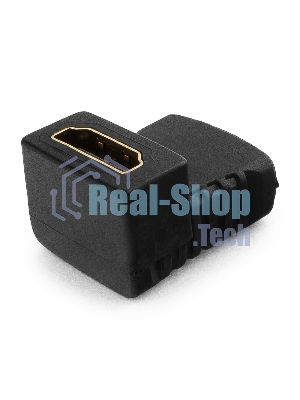 Переходник Gembird Переходник HDMI-HDMI 19F/19F, угловой, золотые разъемы, пакет