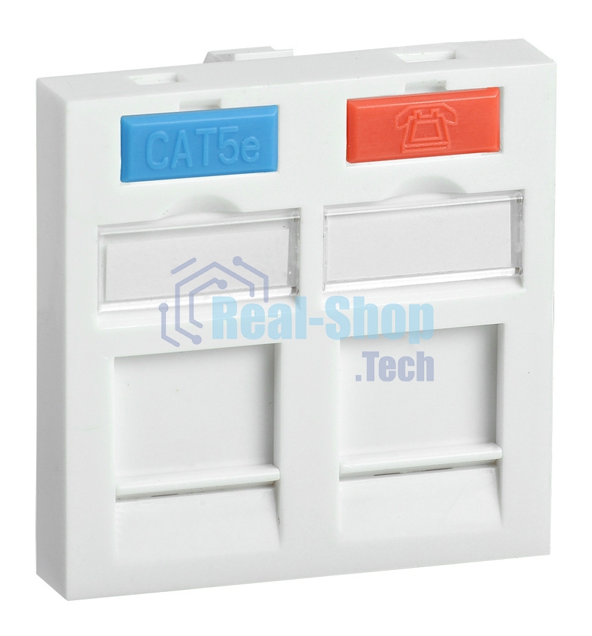 Вставка ITK CS6-22M 45x45 2xJack пластик белый (упак.:1шт)