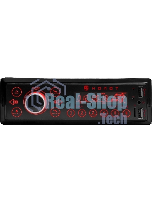 Автомагнитола Ural Молот АРС-МТ 333К, 1 DIN, Bluetooth, USB Type-A, AUX