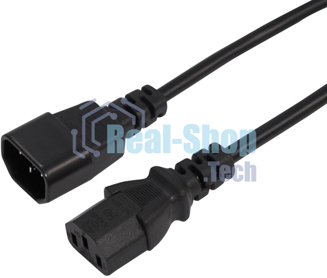 Шнур сетевой Rexant IEC 320 C13 – IEC 320 C14 3x1,0мм², длина 3м