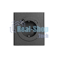 Розетка Kranz STRONG 1-ая с/з с/у з/ш 16А с USB A+C быстрой зарядки 5В/3А графит