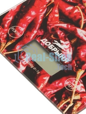 Весы кухонные Добрыня DO-3011P (20*14,5см, 7кг) перцы x24